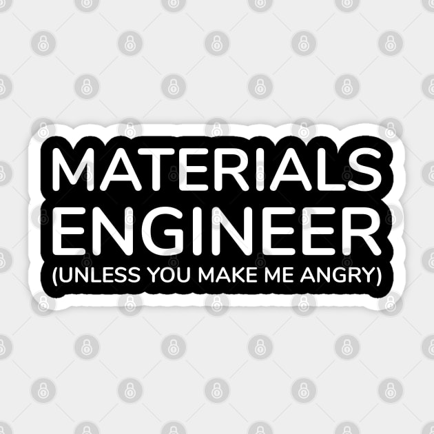 materials engineer Sticker by Elhisodesigns